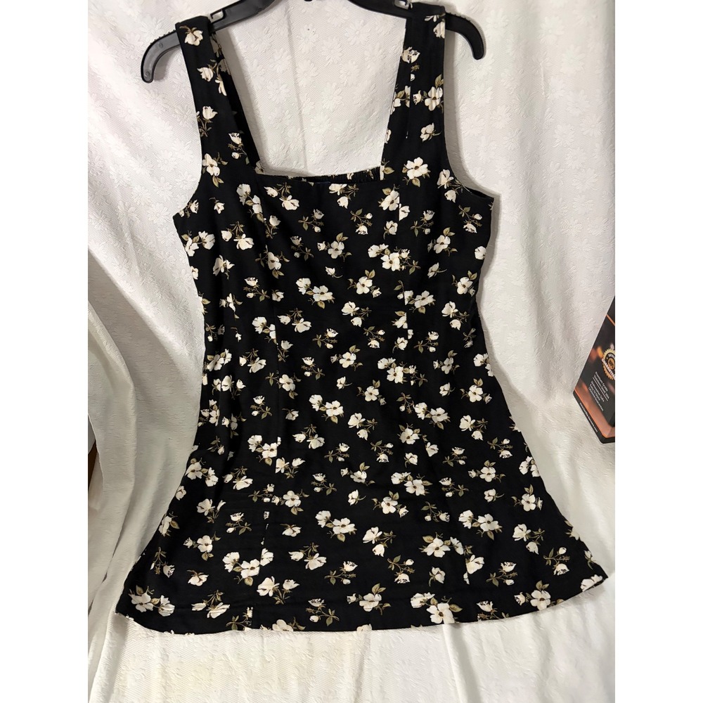 Old Navy Casual Cottagecore '90s Grunge Floral Square Neck Mini Dress Large